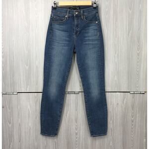 Veronica Beard Women's Debbie Ankle Skinny High Rise Jeans Size: 25 Stretch Blue